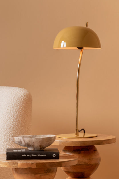 Leitmotiv Table lamp Vivo enamel honey yellow