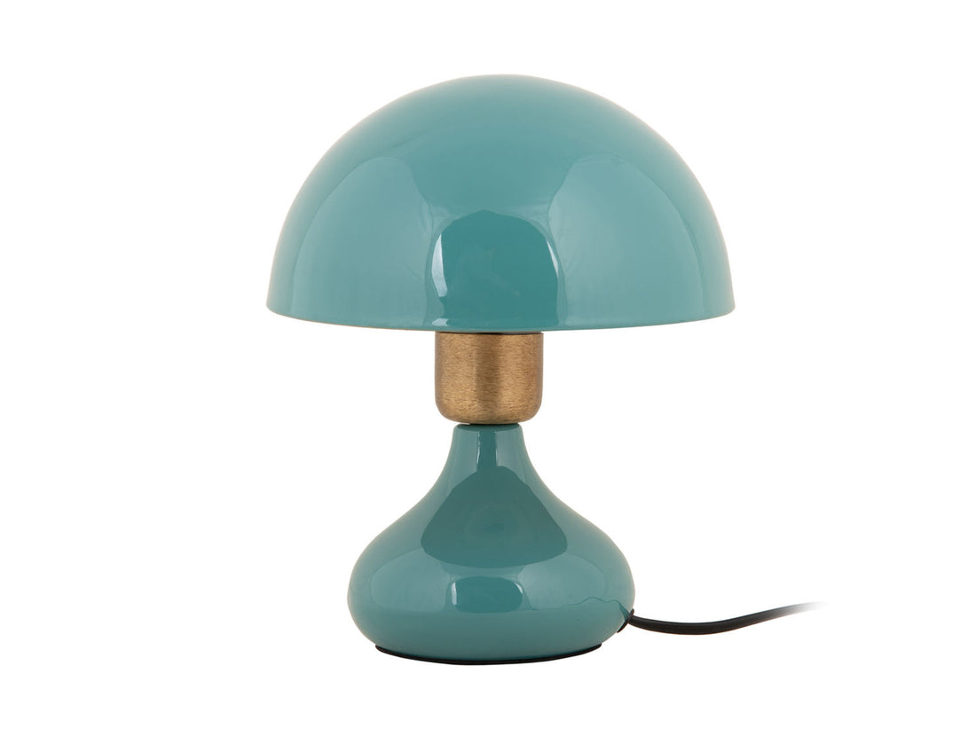 Leitmotiv Table lamp Binc enamel turquoise blue