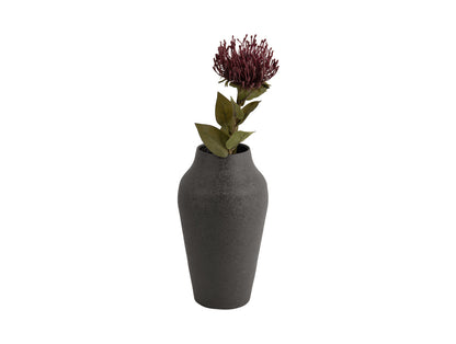 present time Vase Boaz cone wide iron textured black