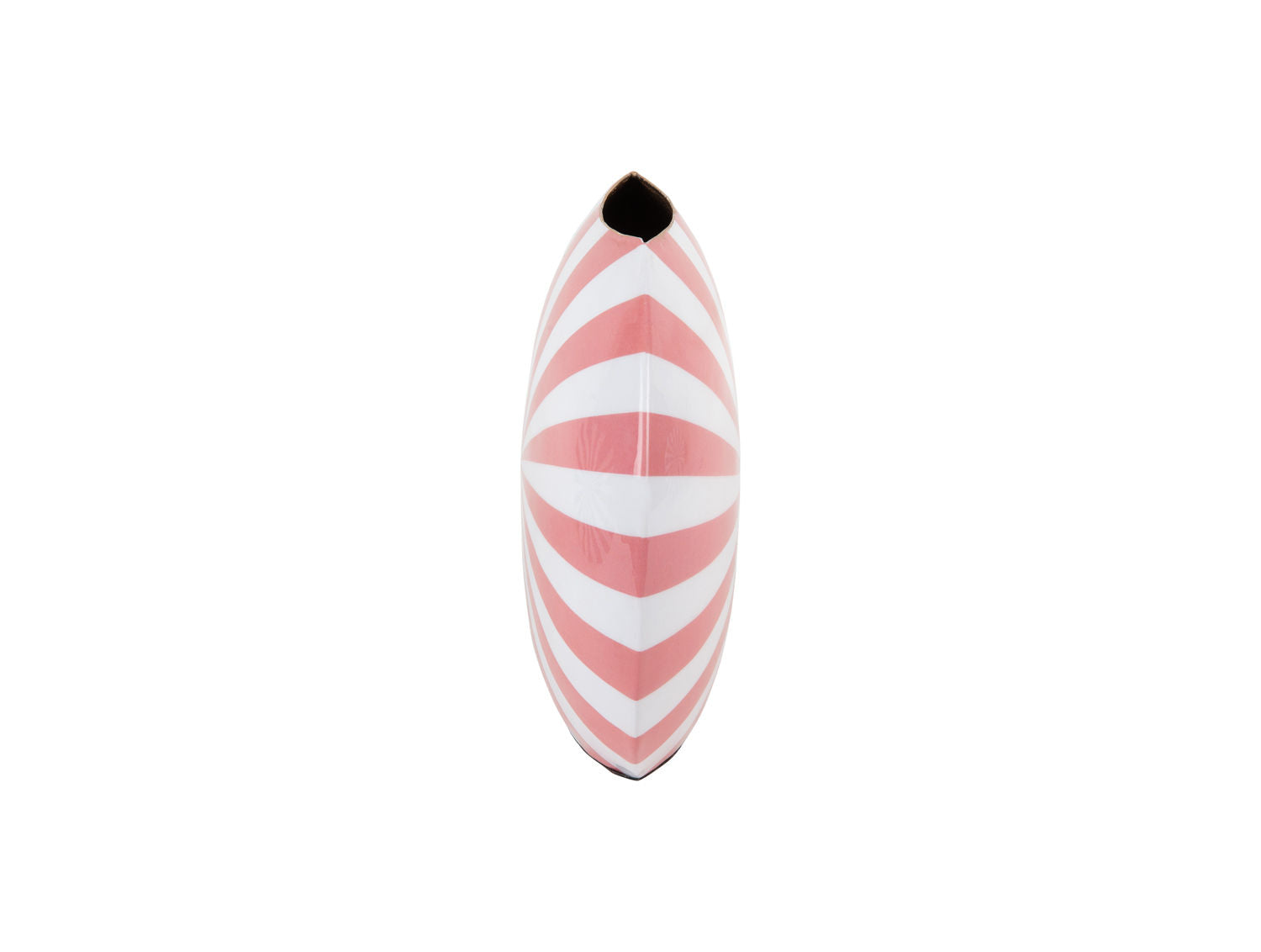 present time Vase Candy Swirl enamel flamingo pink &amp; white