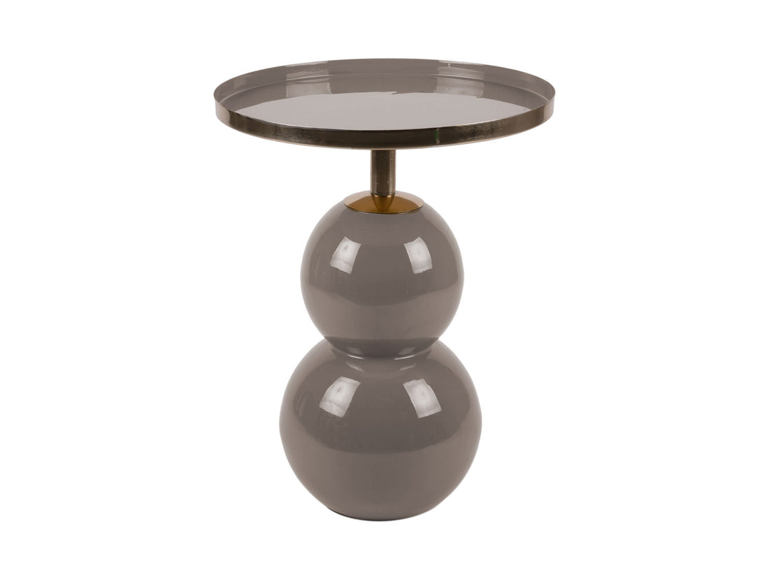 Leitmotiv Side table Nora iron enamel warm grey