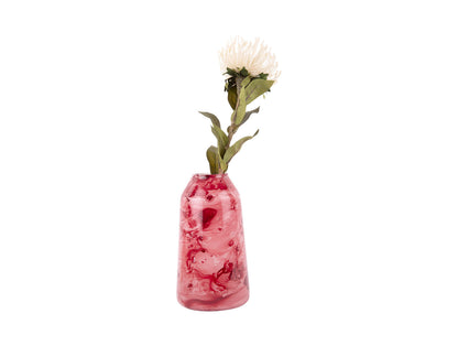 present time Vase Blended pin glass red ochre