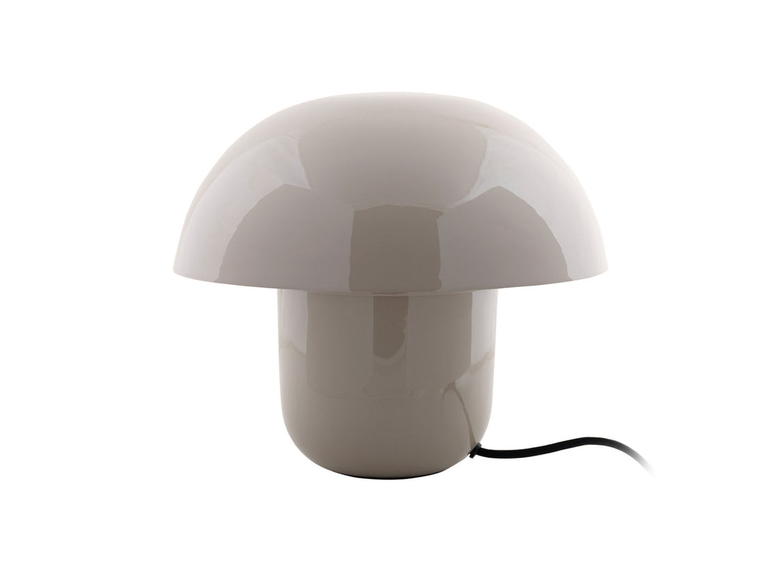 Leitmotiv Table lamp Fat Mushroom enamel warm grey