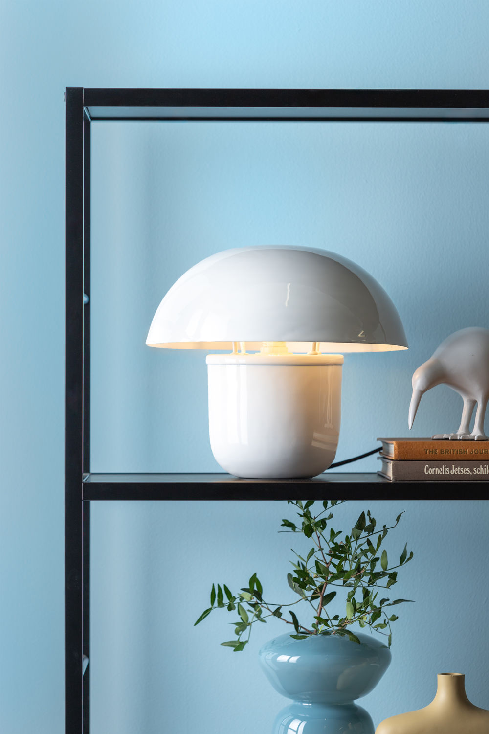 Leitmotiv Table lamp Fat Mushroom enamel white