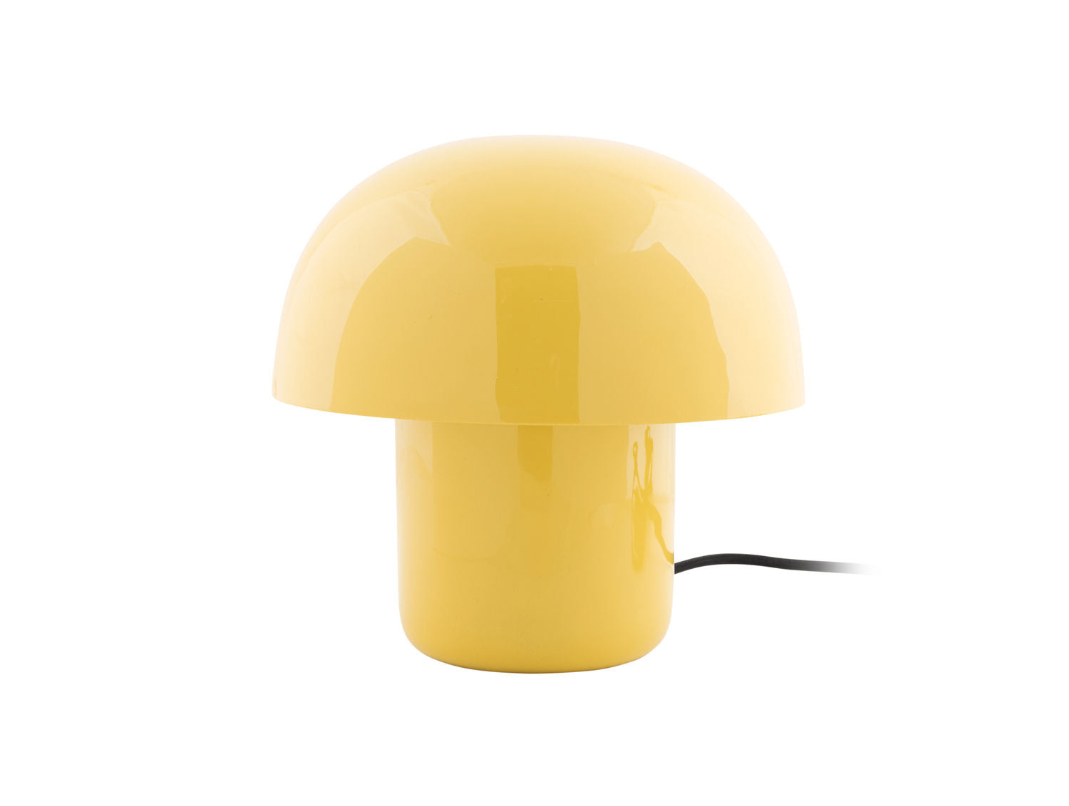 Leitmotiv Table lamp Fat Mushroom Mini enamel bright yellow