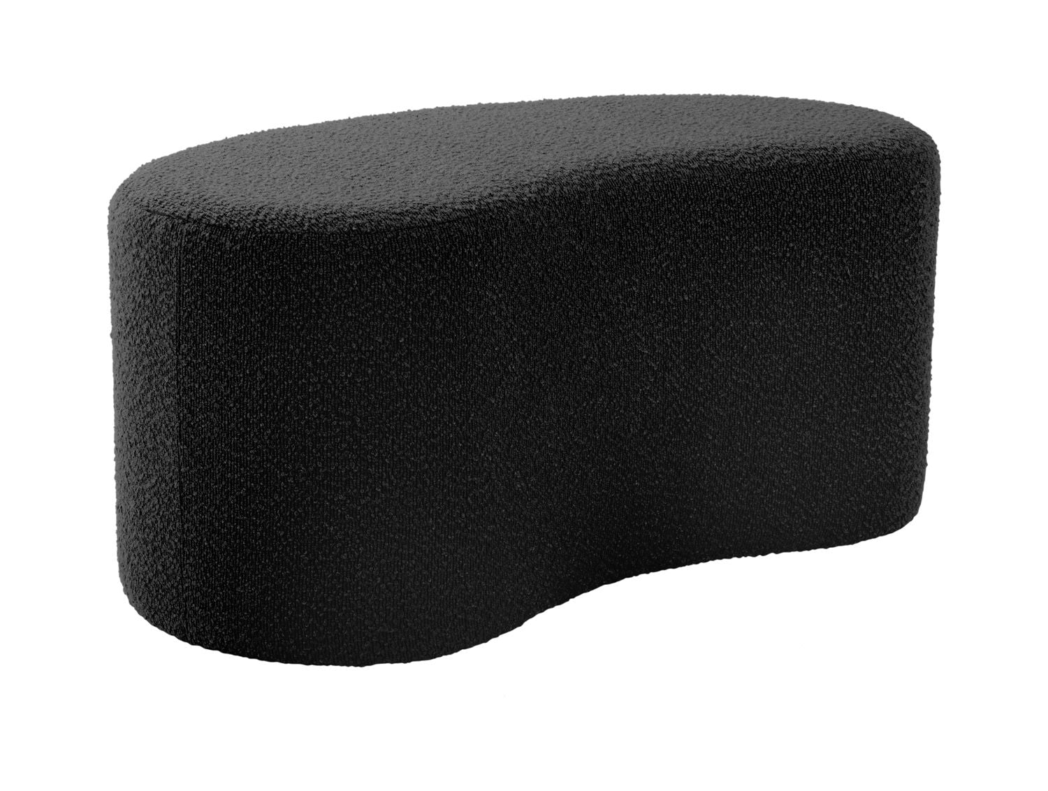 Leitmotiv Pouf Ada wave bouclé black