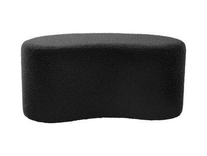 Leitmotiv Pouf Ada wave bouclé black