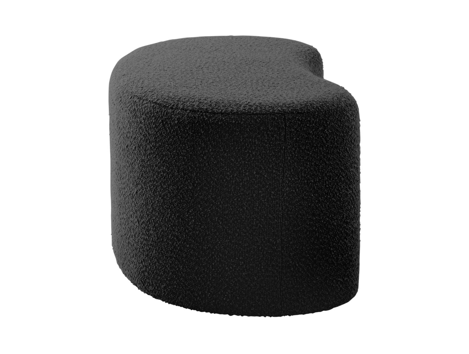 Leitmotiv Pouf Ada wave bouclé black