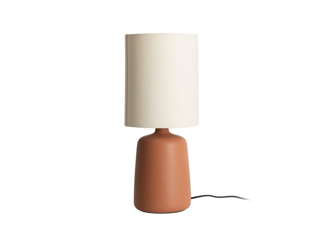 Leitmotiv Table lamp Alma straight large matt caramel brown