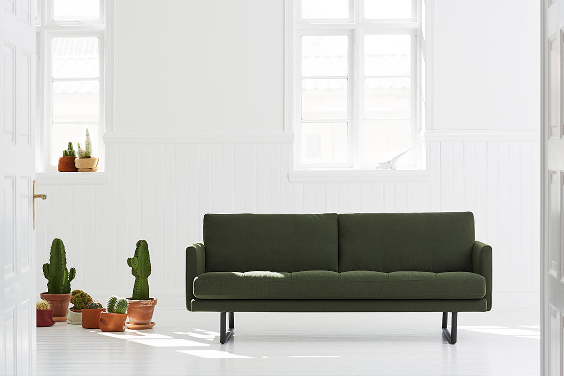 2,5 pers sofa - Snoopy - Stof Crush Oliven